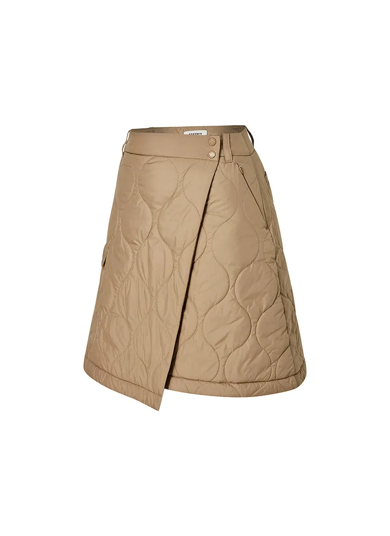 Quilted Cover-Up Wrap Skirt