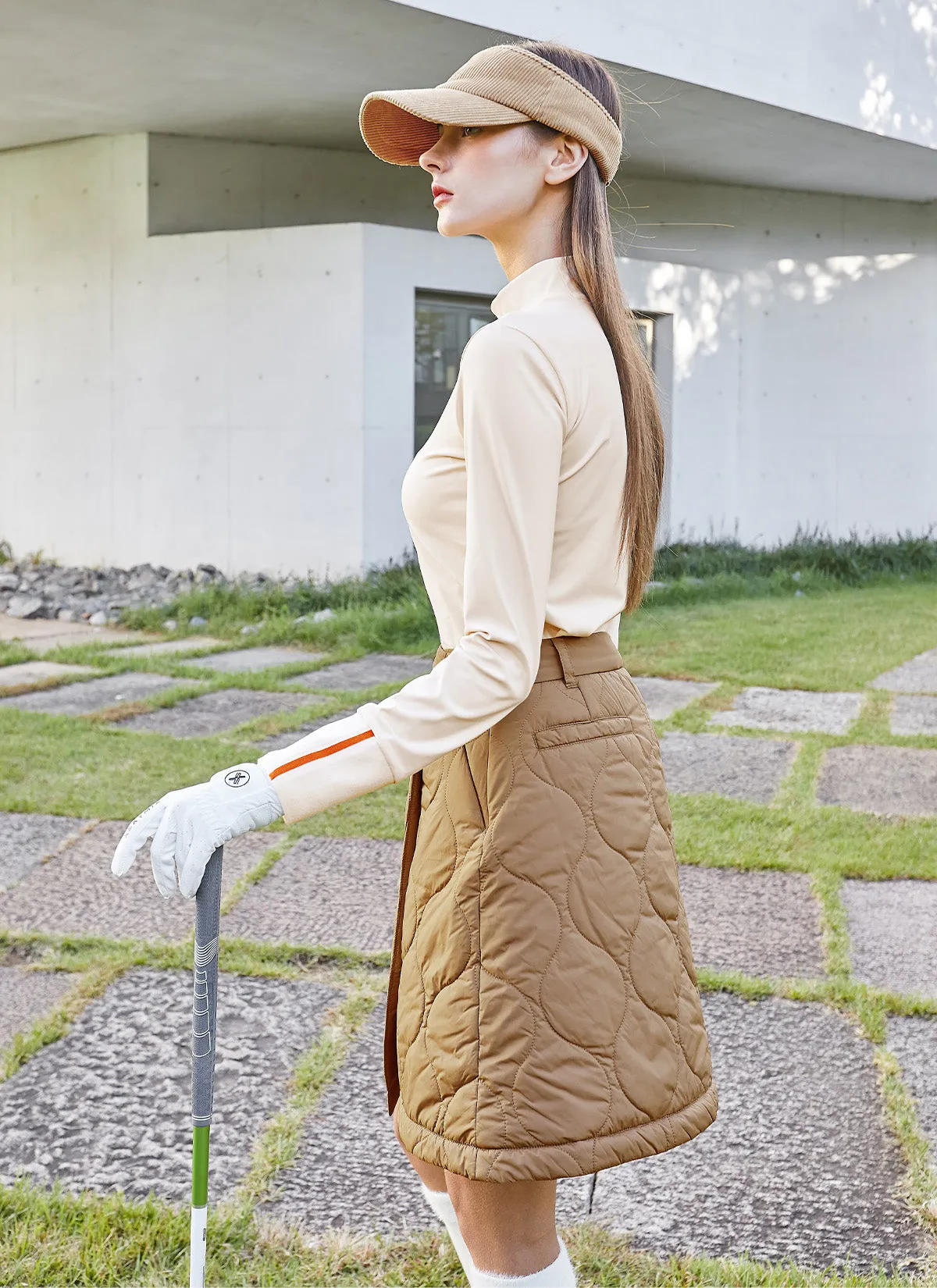 Quilted Cover-Up Wrap Skirt