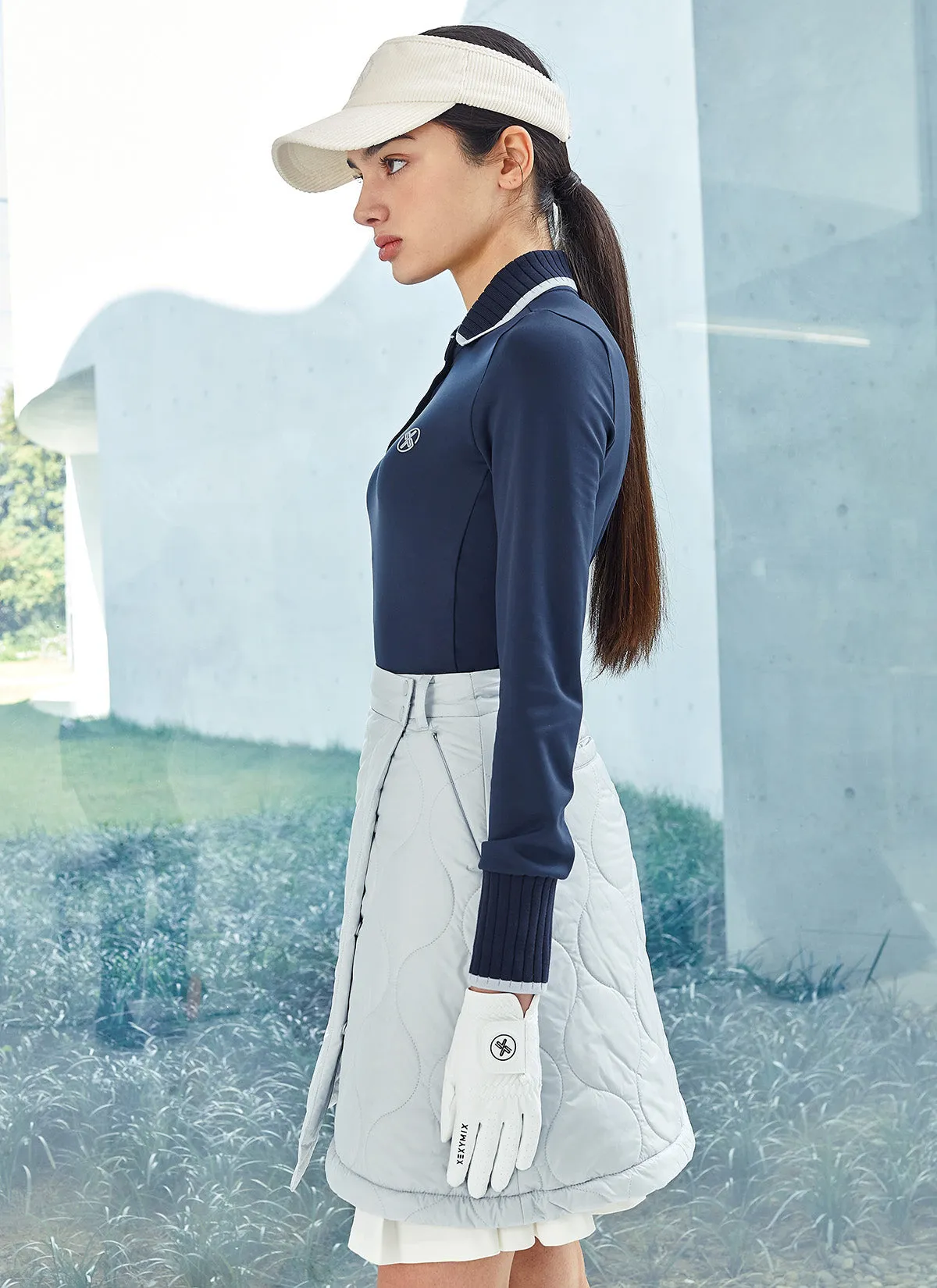 Quilted Cover-Up Wrap Skirt