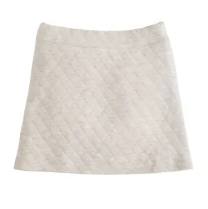 Quilted Mini Skirt- Gray