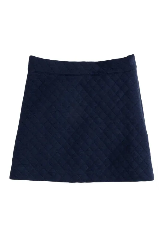 Quilted Mini Skirt | Navy