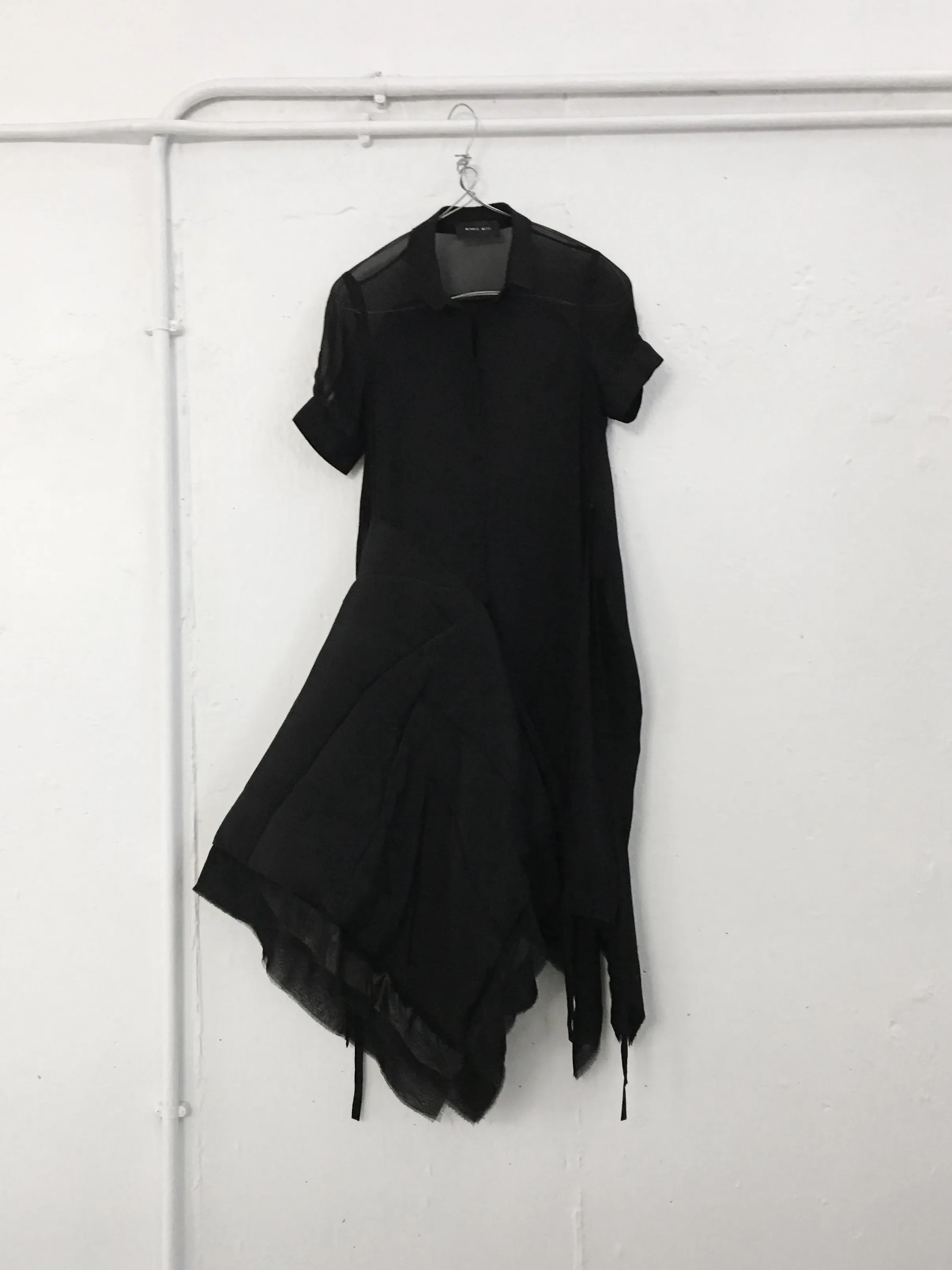 QUILTED SILK SHIRT DRESS