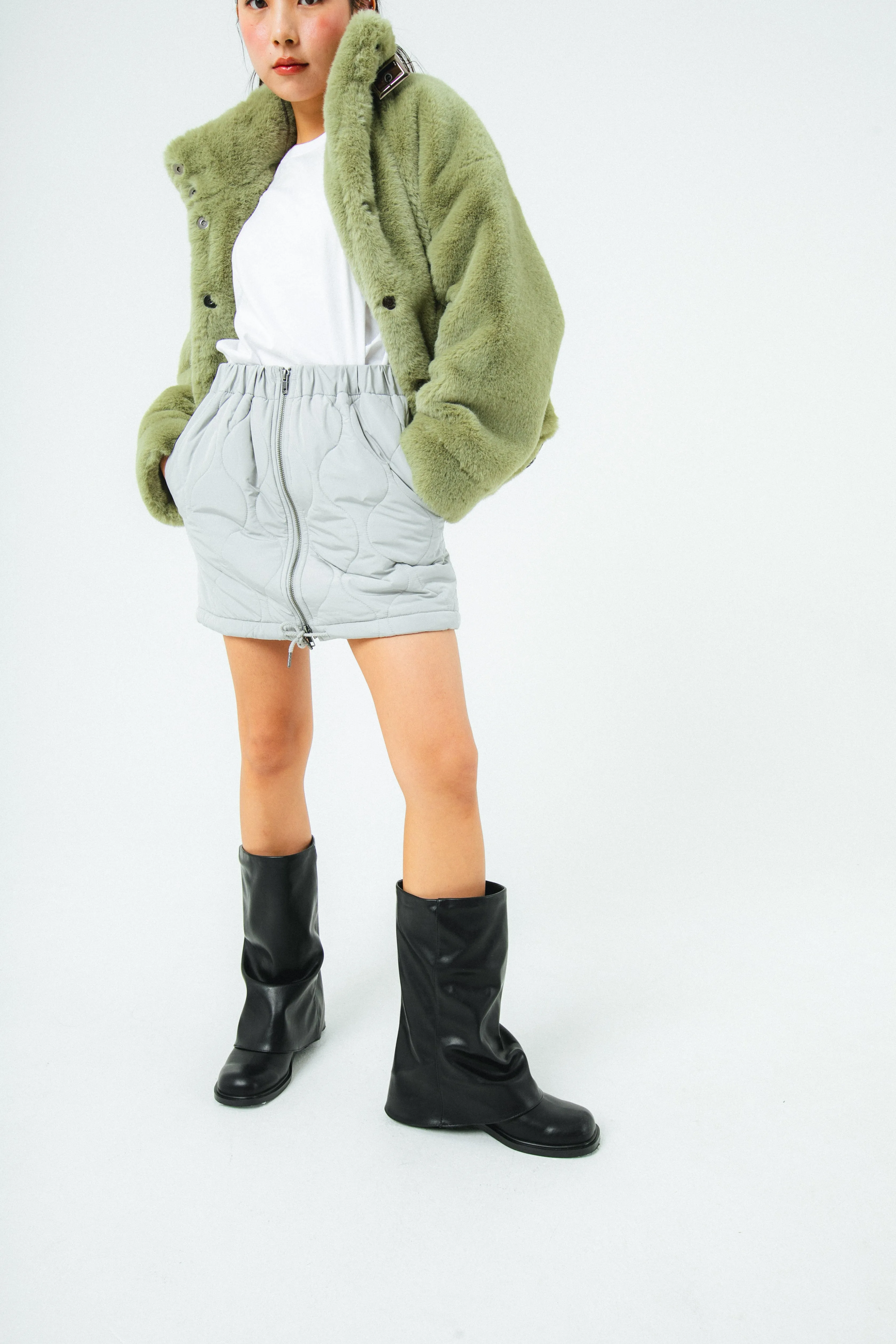 quilted skirt