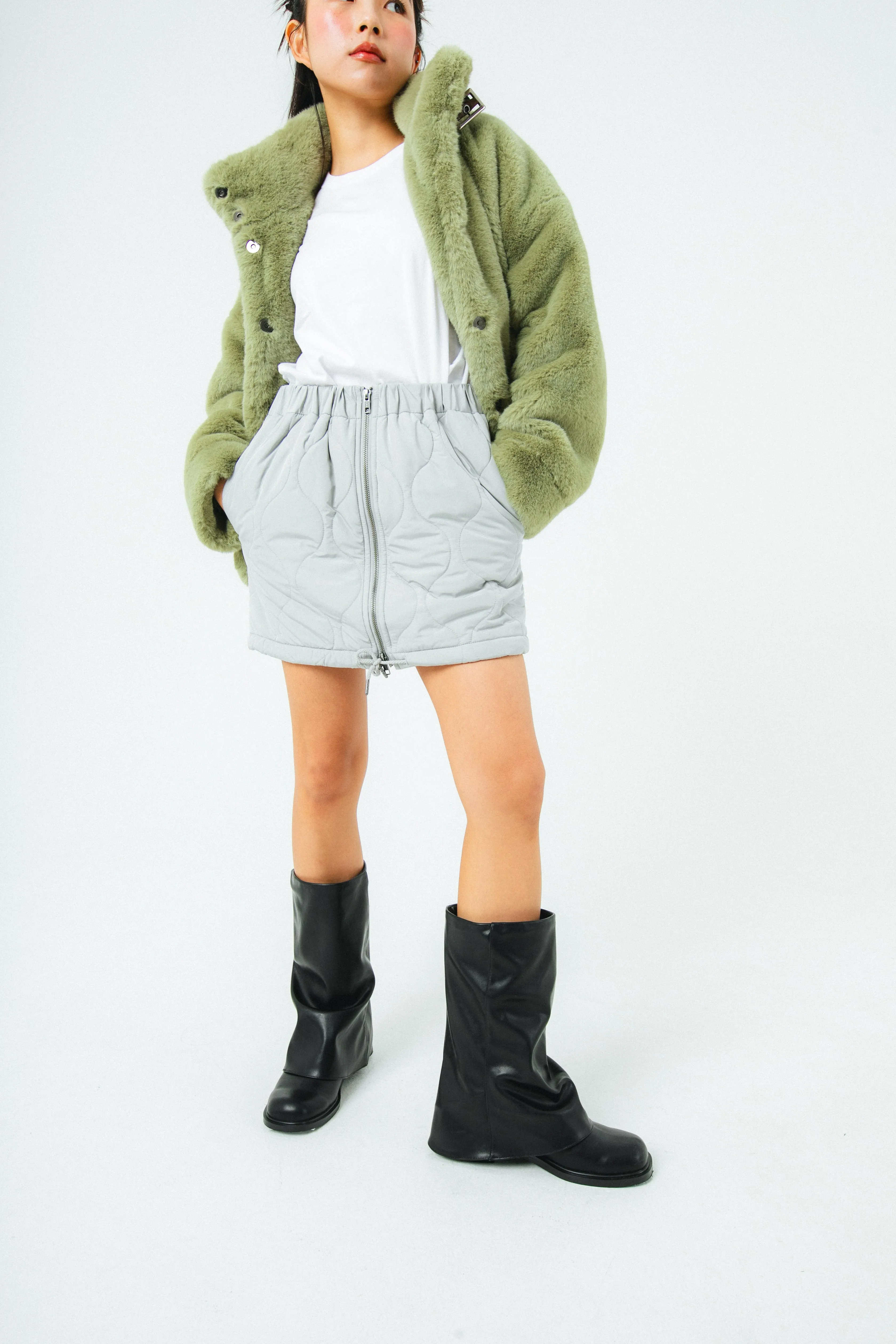 quilted skirt