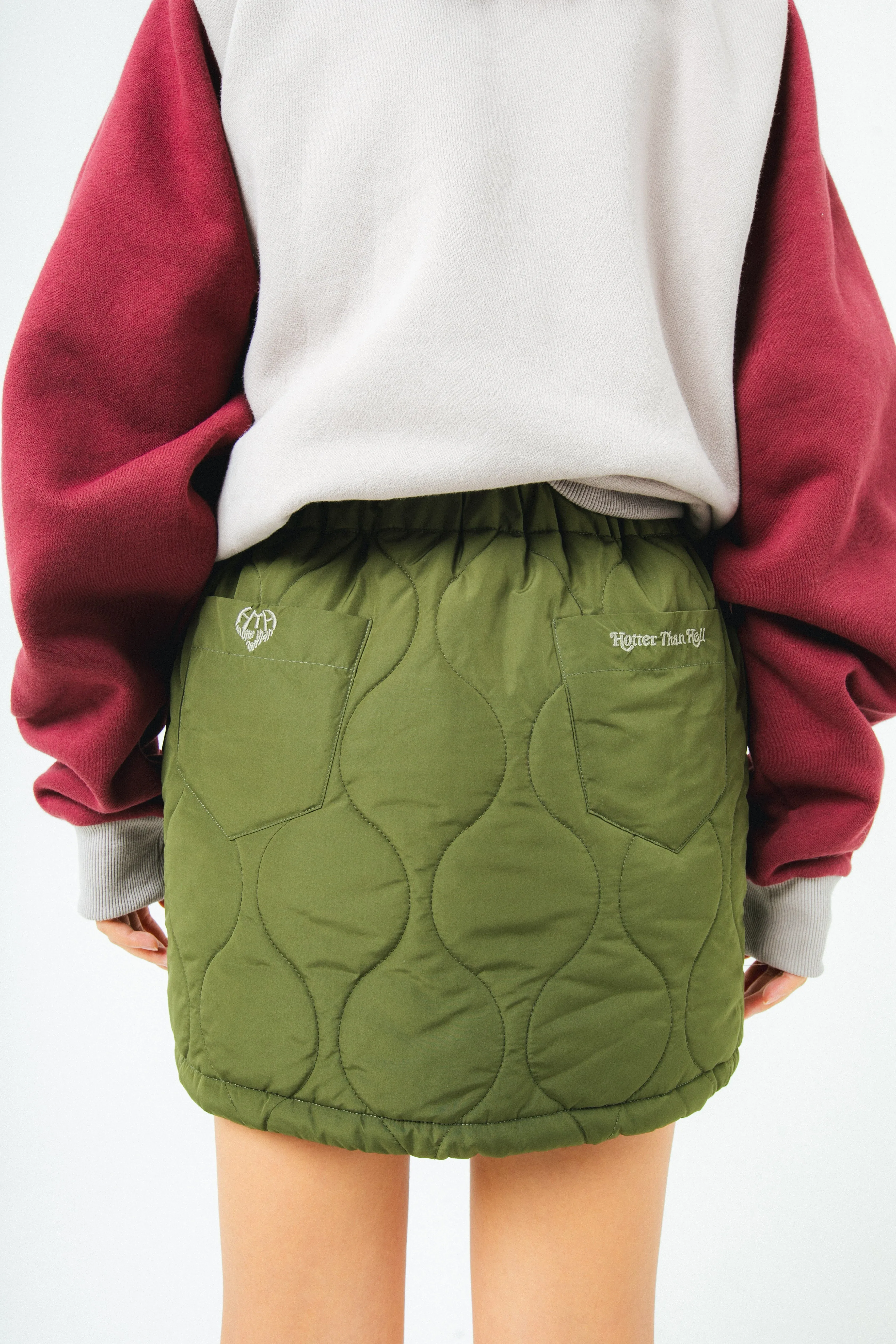 quilted skirt