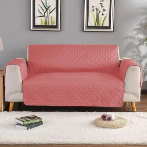 Quilted Sofa Cover ( pink )