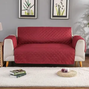 Quilted Sofa Cover ( Red )