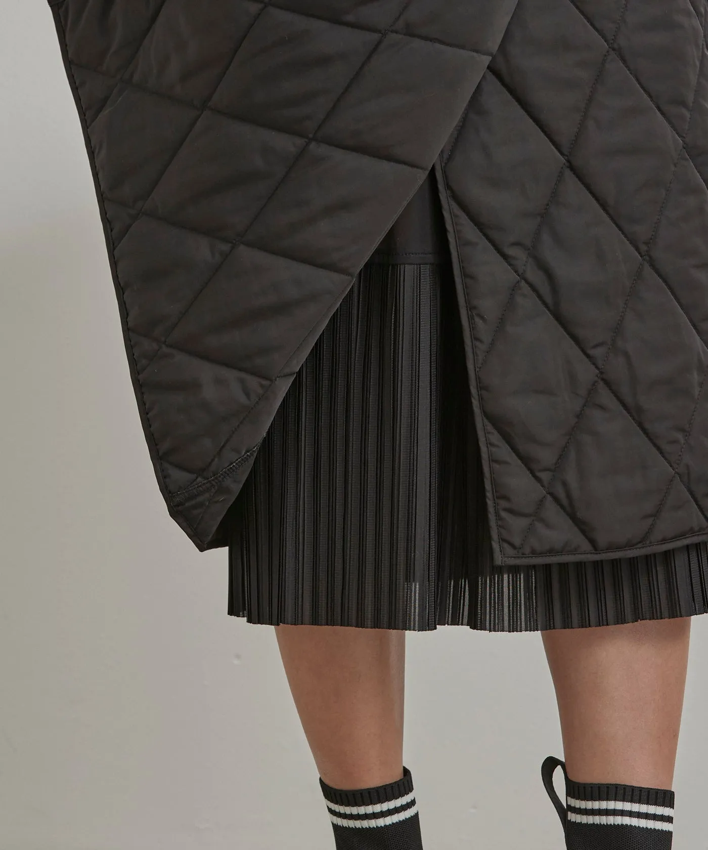Quilted Wraparound Skirt - Green
