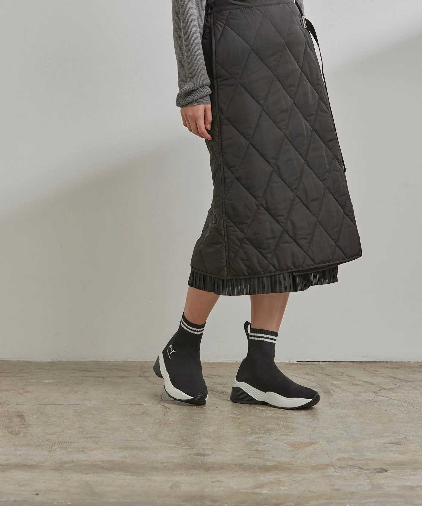 Quilted Wraparound Skirt - Green