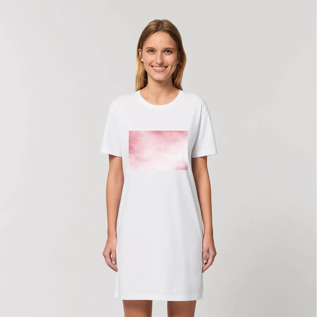 Red Clouds Organic T-Shirt Dress
