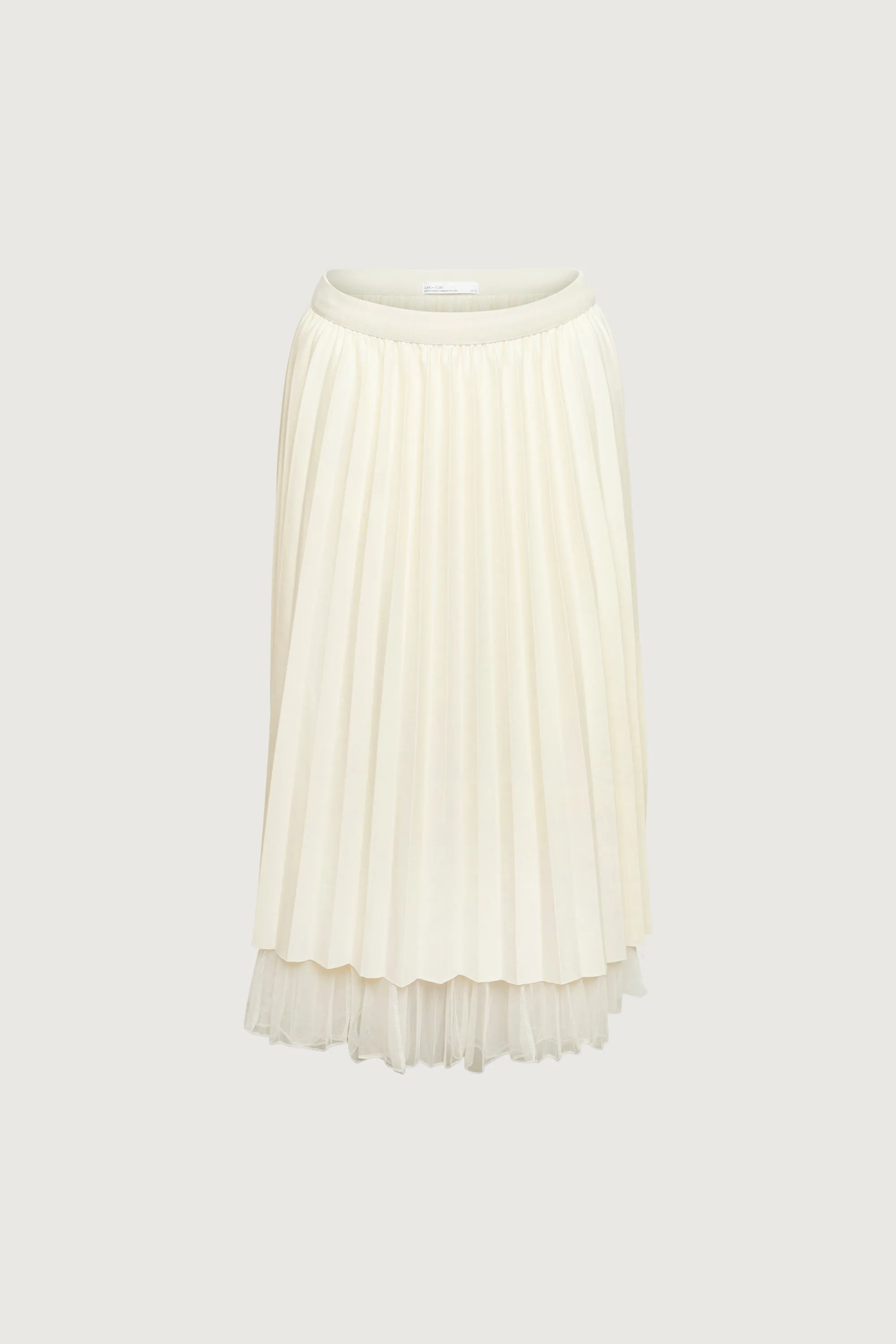 REVERSIBLE LAYERED PLEATED MIDI SKIRT