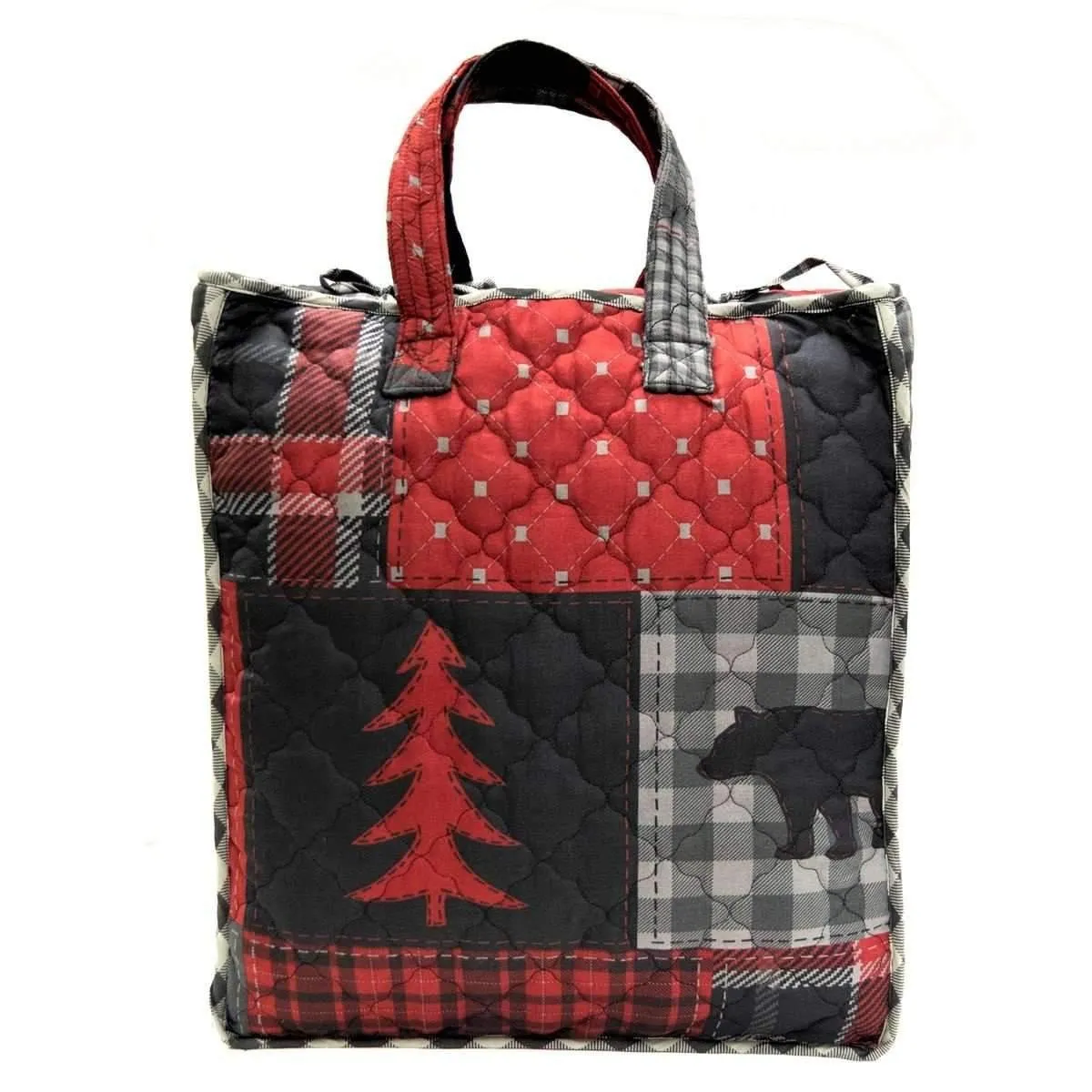 Reversible Red Bear Quilt Set