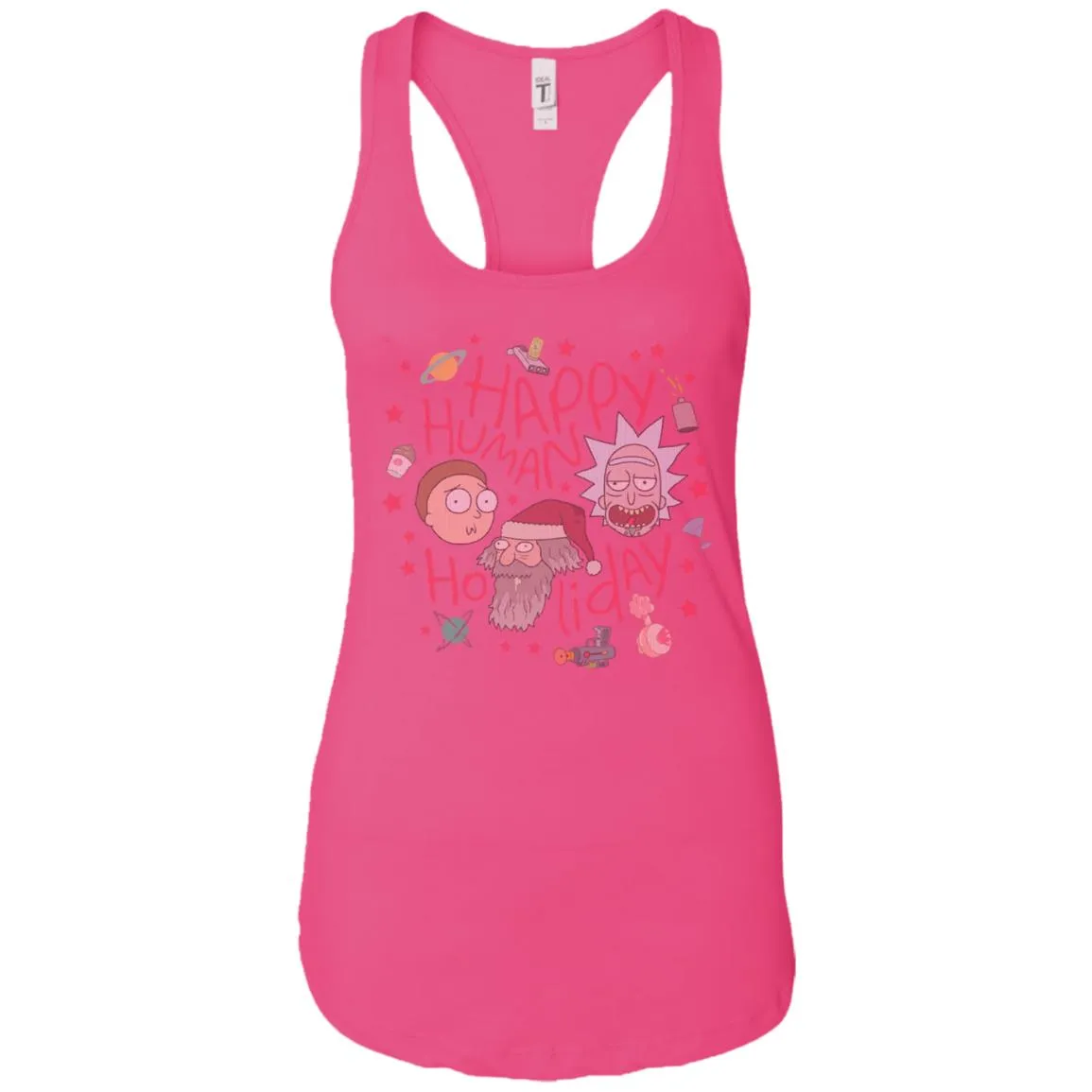 Rick And Morty Happy Human Holiday Jumper Women Tank