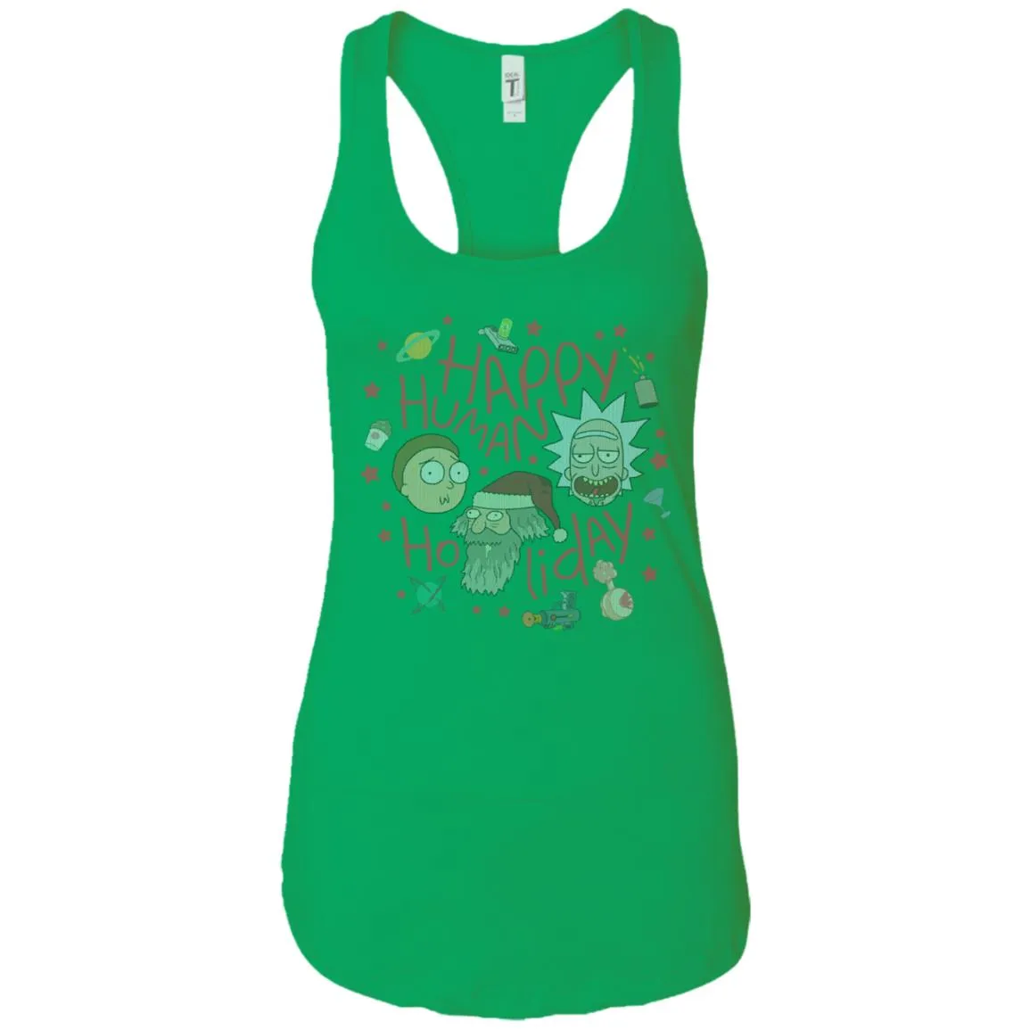 Rick And Morty Happy Human Holiday Jumper Women Tank