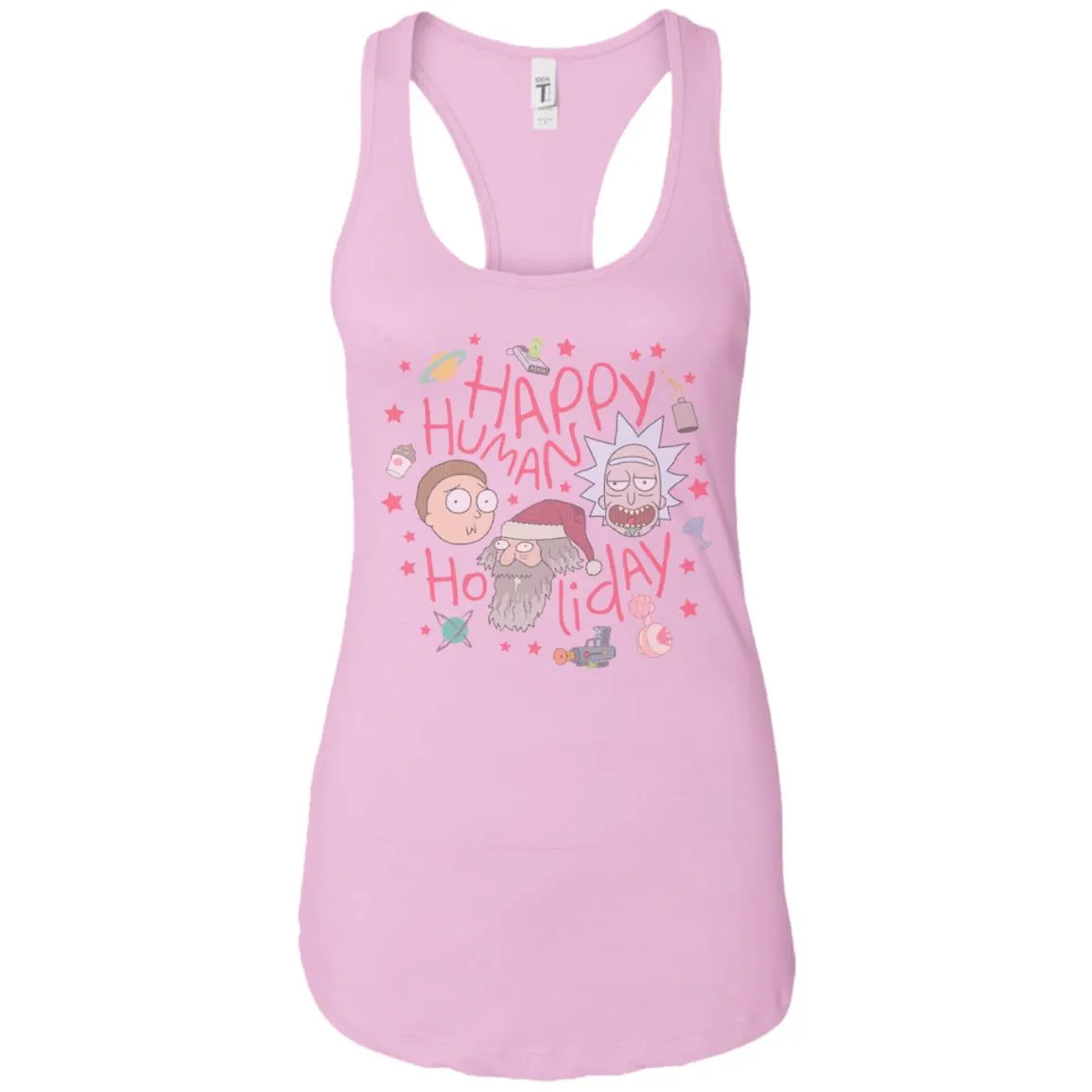 Rick And Morty Happy Human Holiday Jumper Women Tank