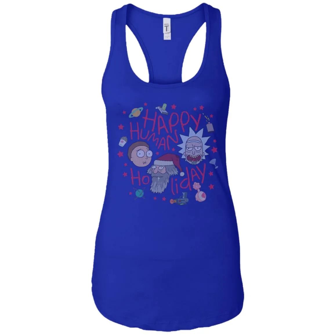 Rick And Morty Happy Human Holiday Jumper Women Tank