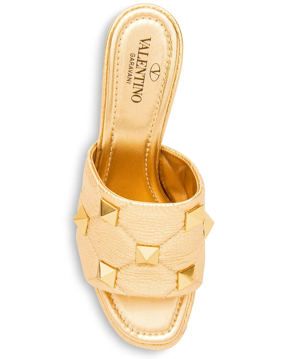 Roman Stud Slide Sandal in Antique Brass