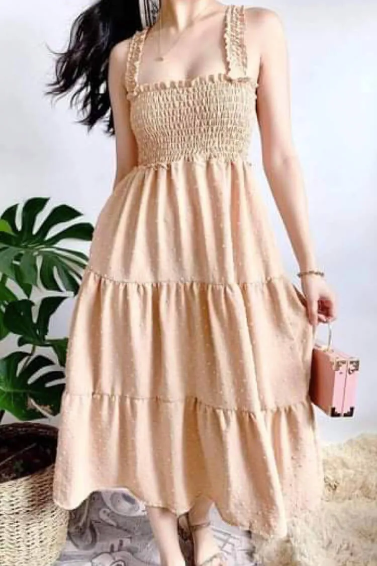 Rosa Shirred Maxi Dress