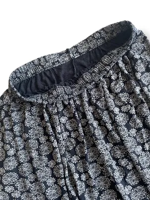 Rubynee Vintage y2k womens Pure Cotton Printed Maxi Tiered Skirt