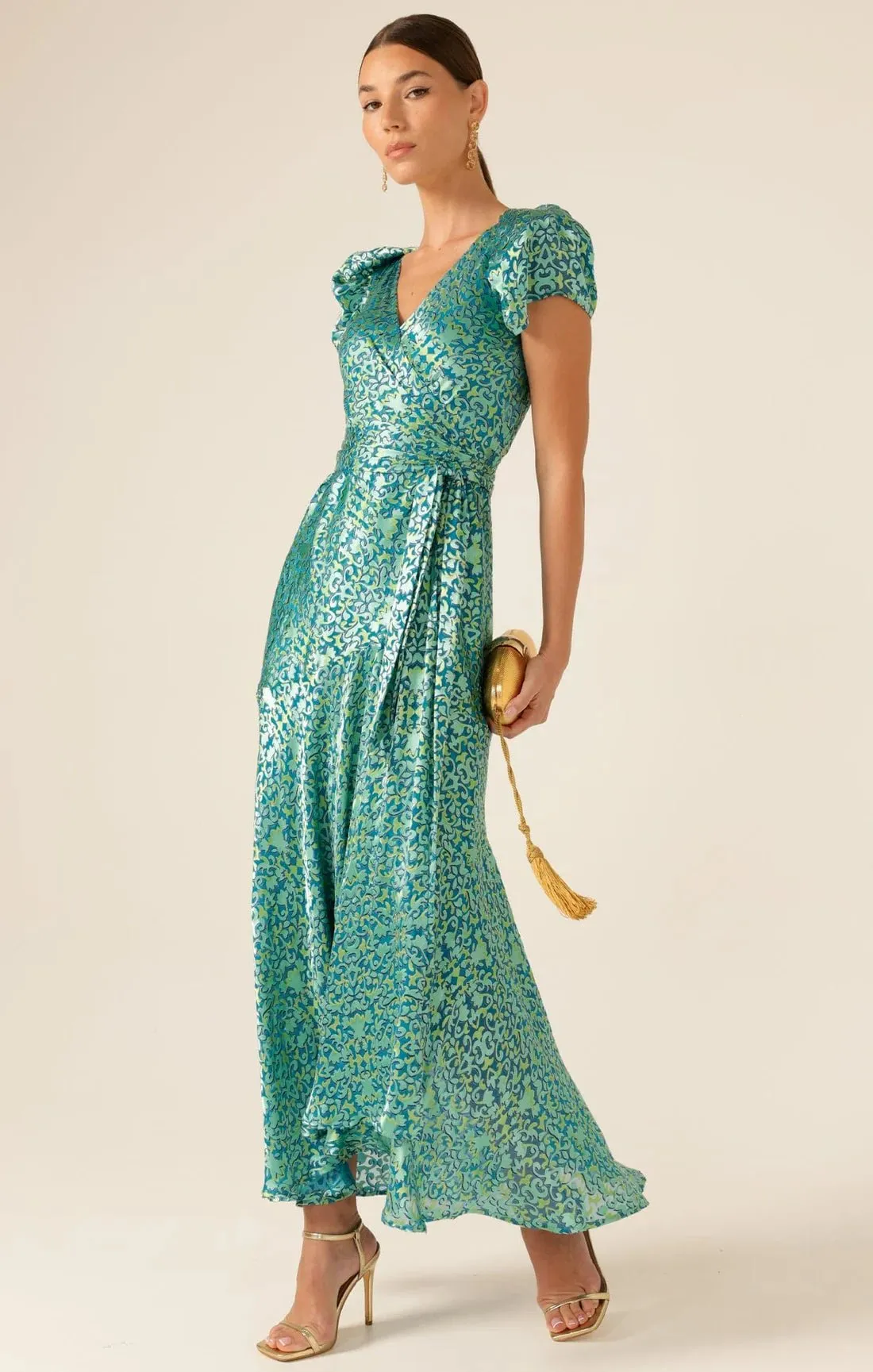 Siren Sea Maxi Wrap Dress