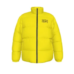 Sixty Eight 93 Logo Black Lemonade Unisex Puffer Jacket