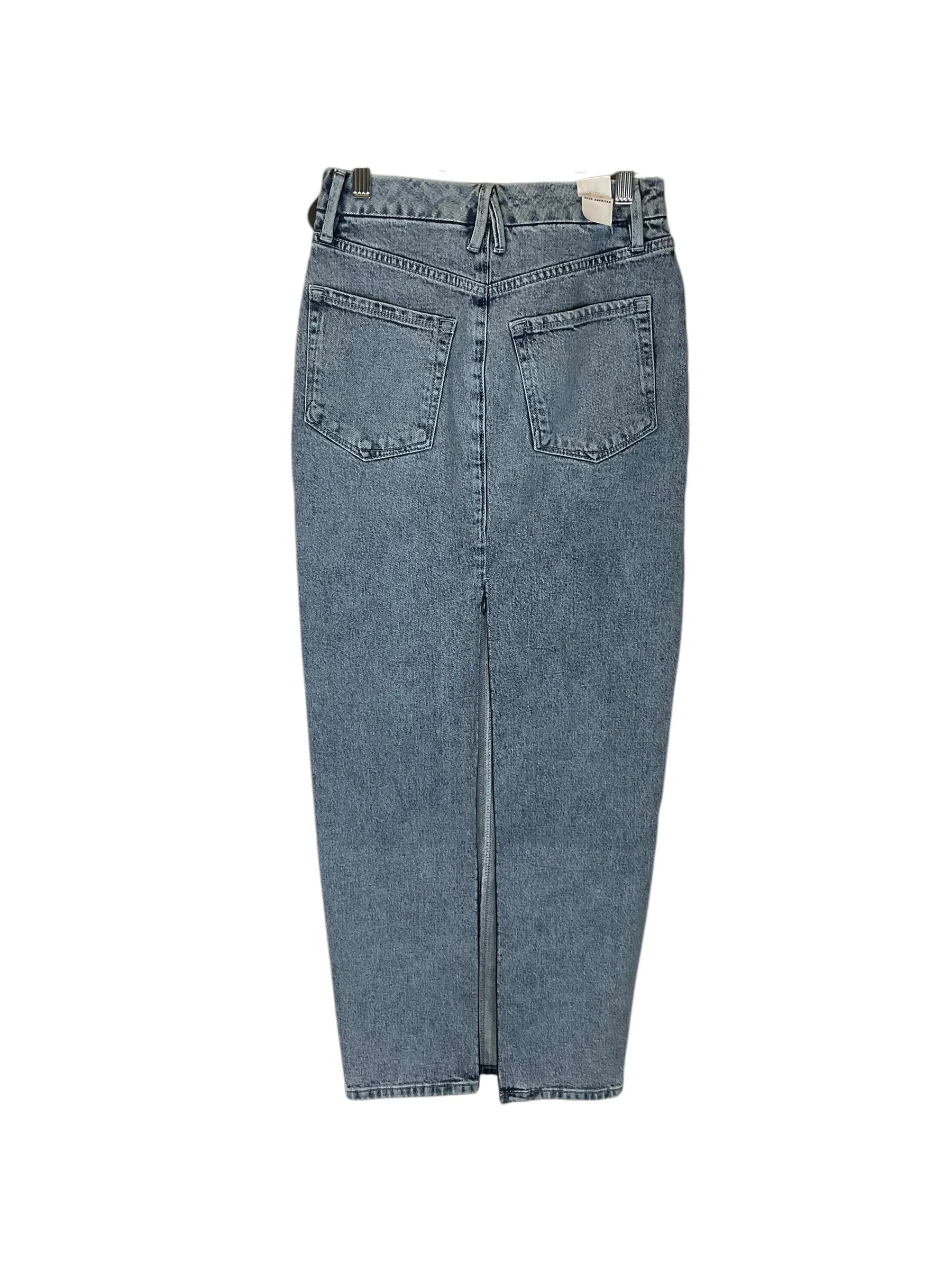 Skirt Maxi By Good American In Blue Denim, Size: 0
