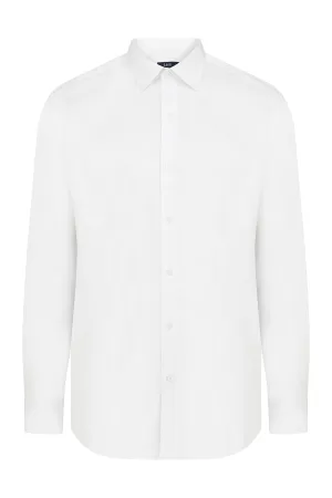 Slim Fit French Cuff Cotton White Dress Shirt