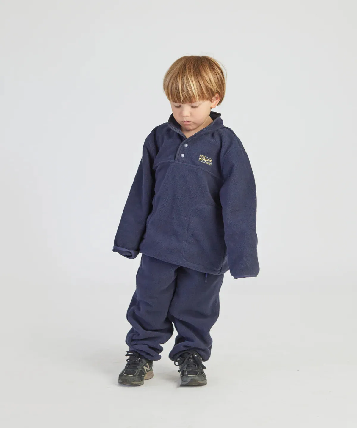 SONNIE - MONTY QUARTER DOME FLEECE - DEEP BLUE