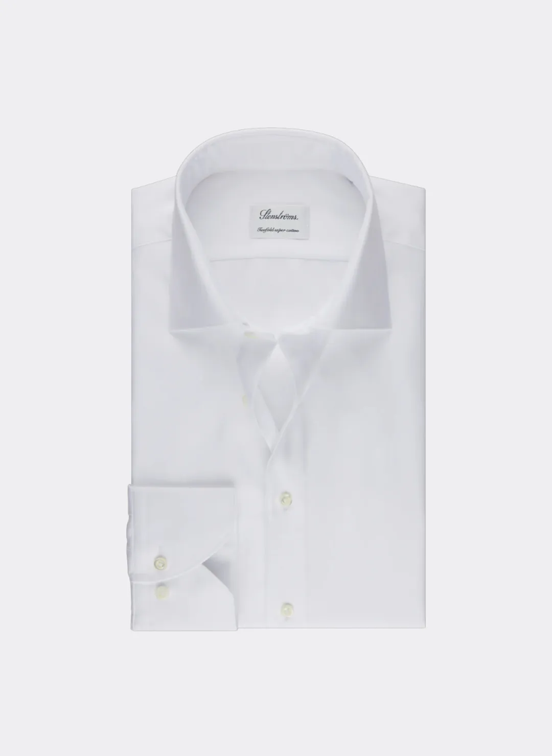 Stenströms White Textured Twill Shirt