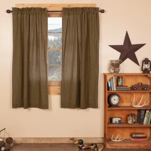 Tea Cabin Lined Short Panel Curtains 63"