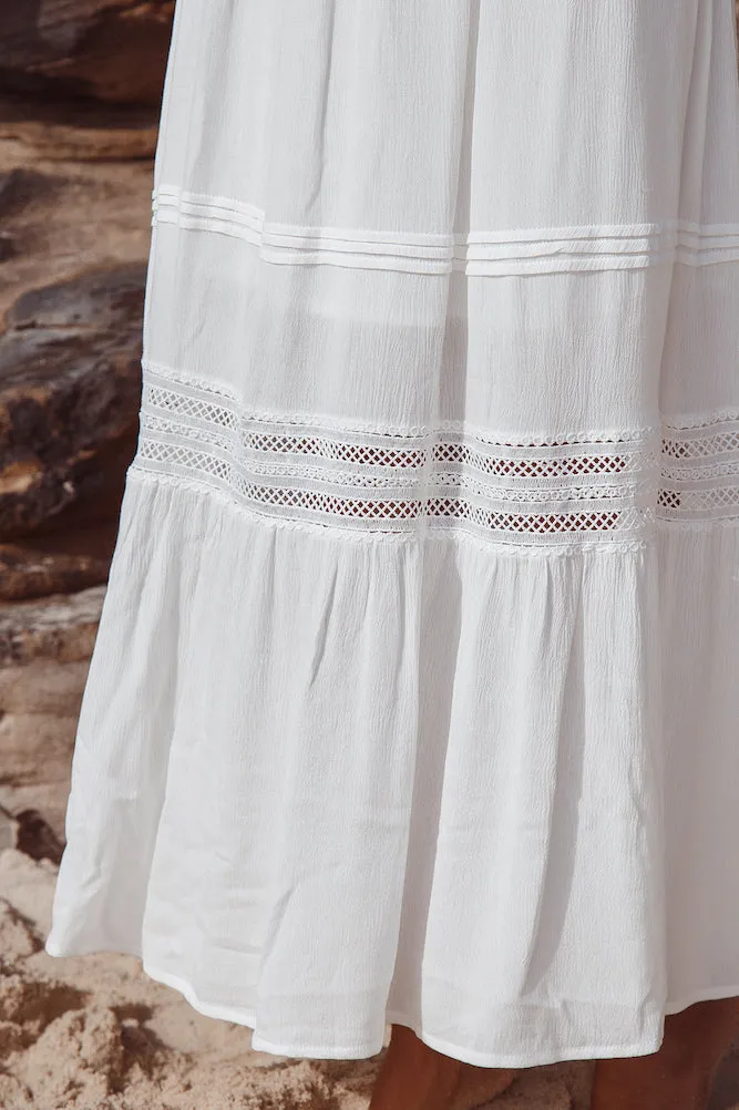 The Last Dance Maxi Skirt White