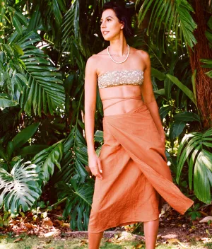 The Tavira Skirt  - Linen - Auburn (Archive)