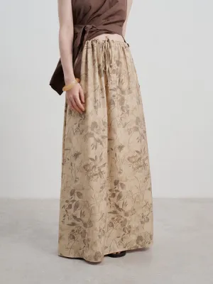 Tie-Dye Printed High-Waisted  Skirt