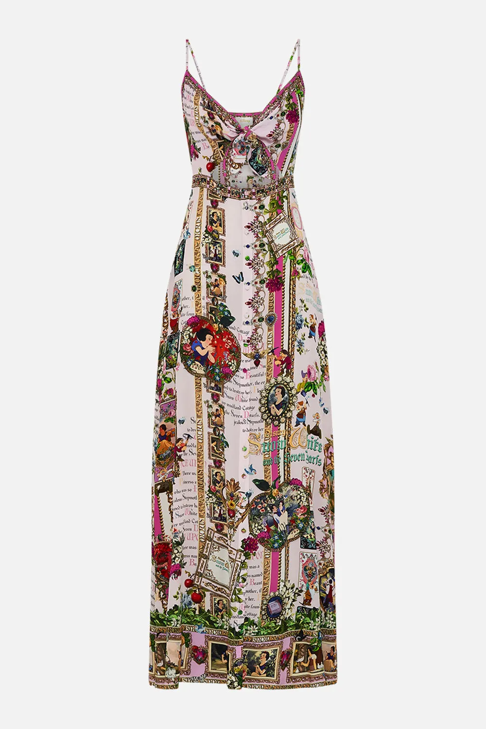 TIE FRONT CUT OUT MAXI DRESS MY SWEET SNOW WHITE