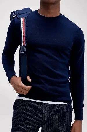 Tommy Hilfiger classic fit luxury wool crew neck jumper in navy