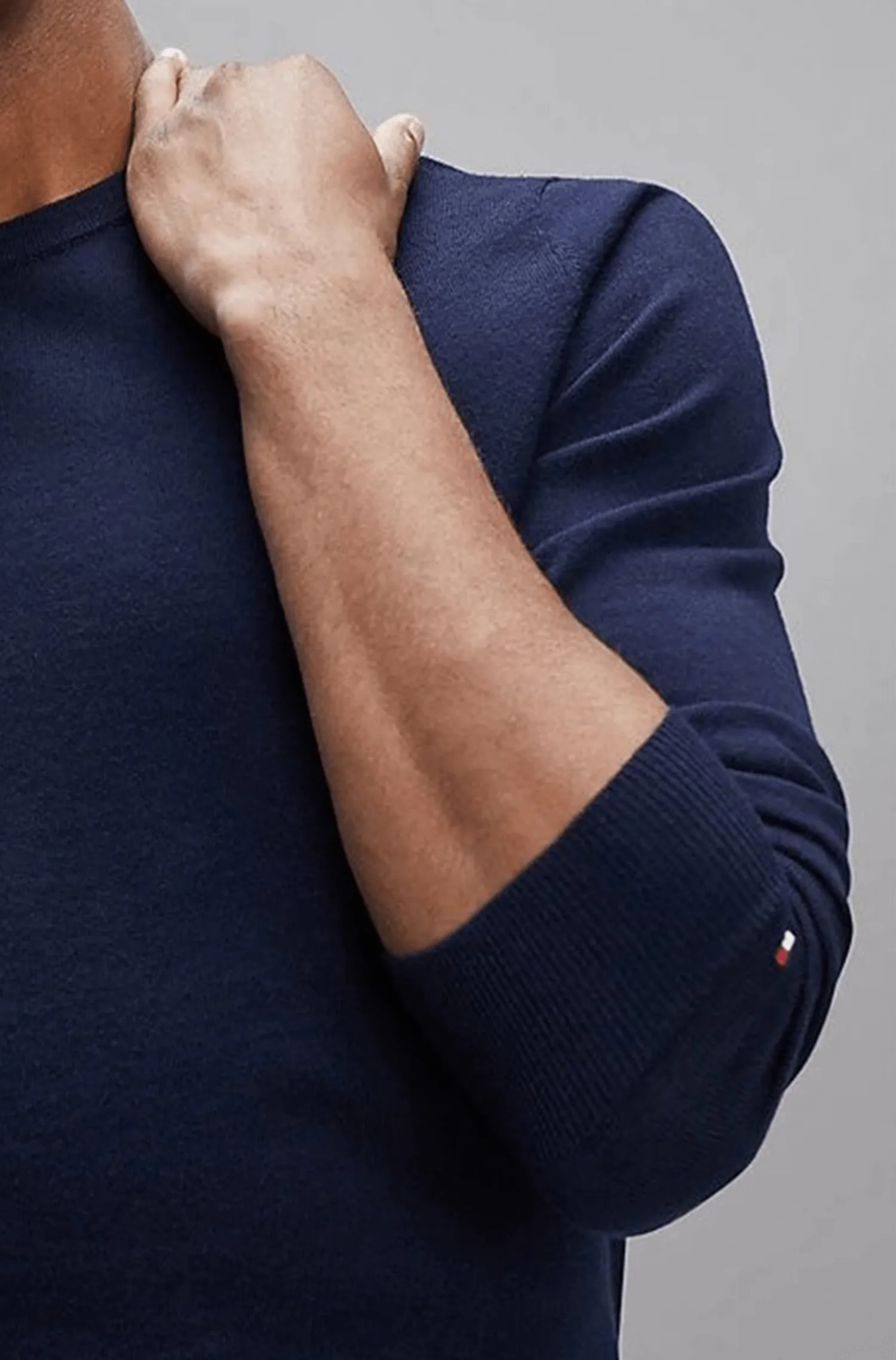 Tommy Hilfiger classic fit luxury wool crew neck jumper in navy