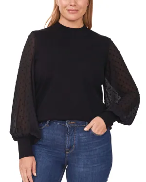 Tori Mock Neck Sweater | RICH BLACK