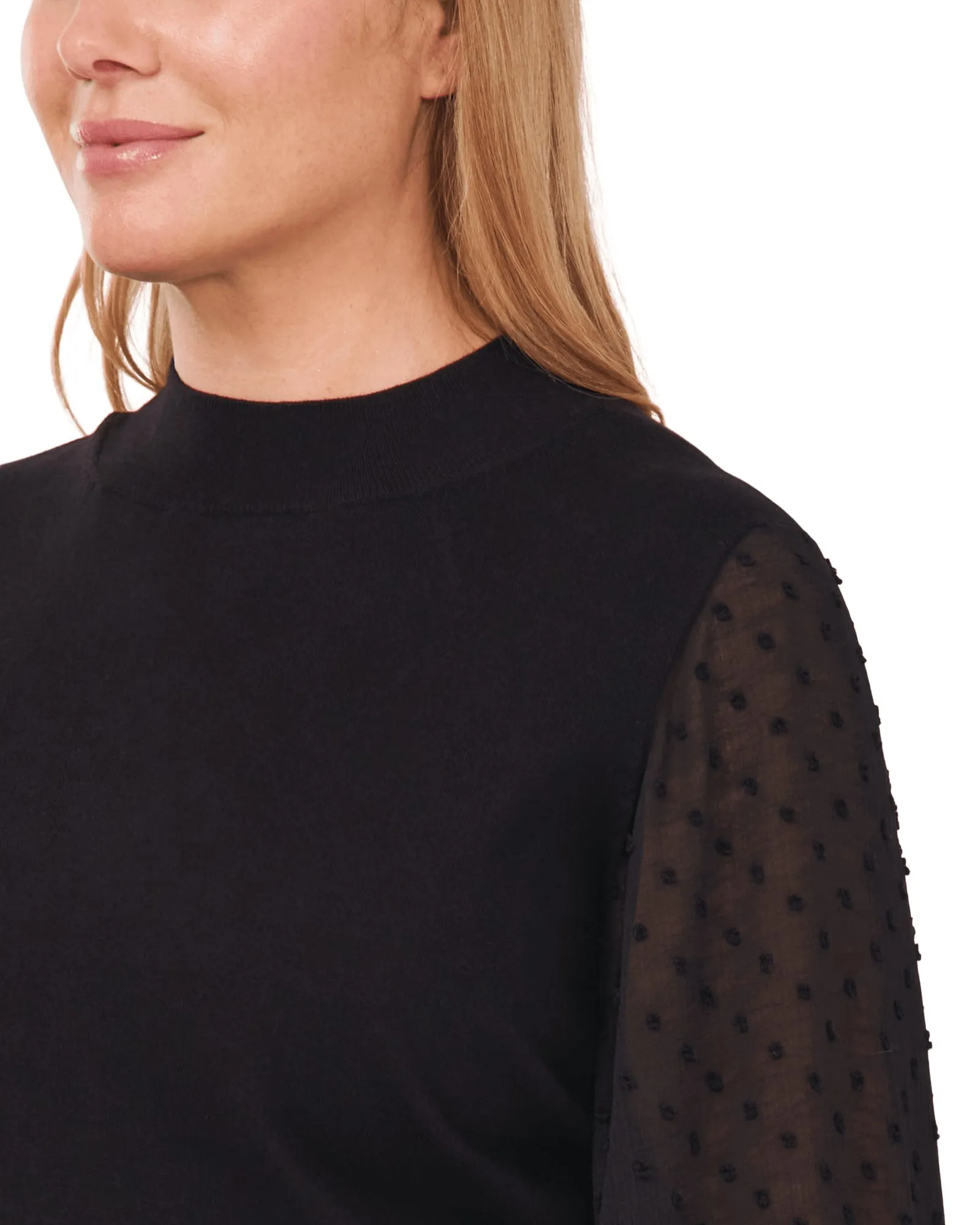 Tori Mock Neck Sweater | RICH BLACK