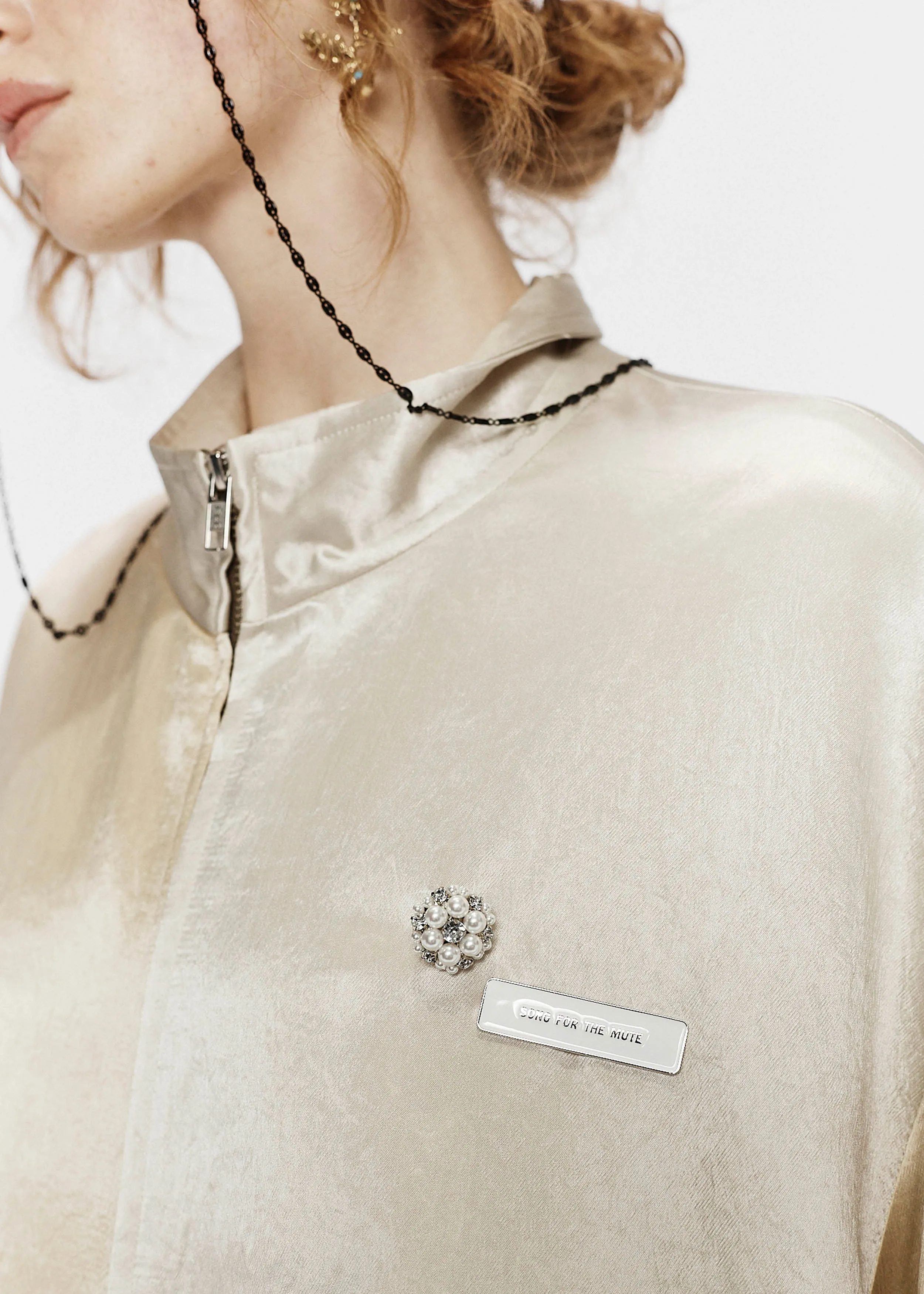 Track Jacket - Satin Drape (Vanilla)