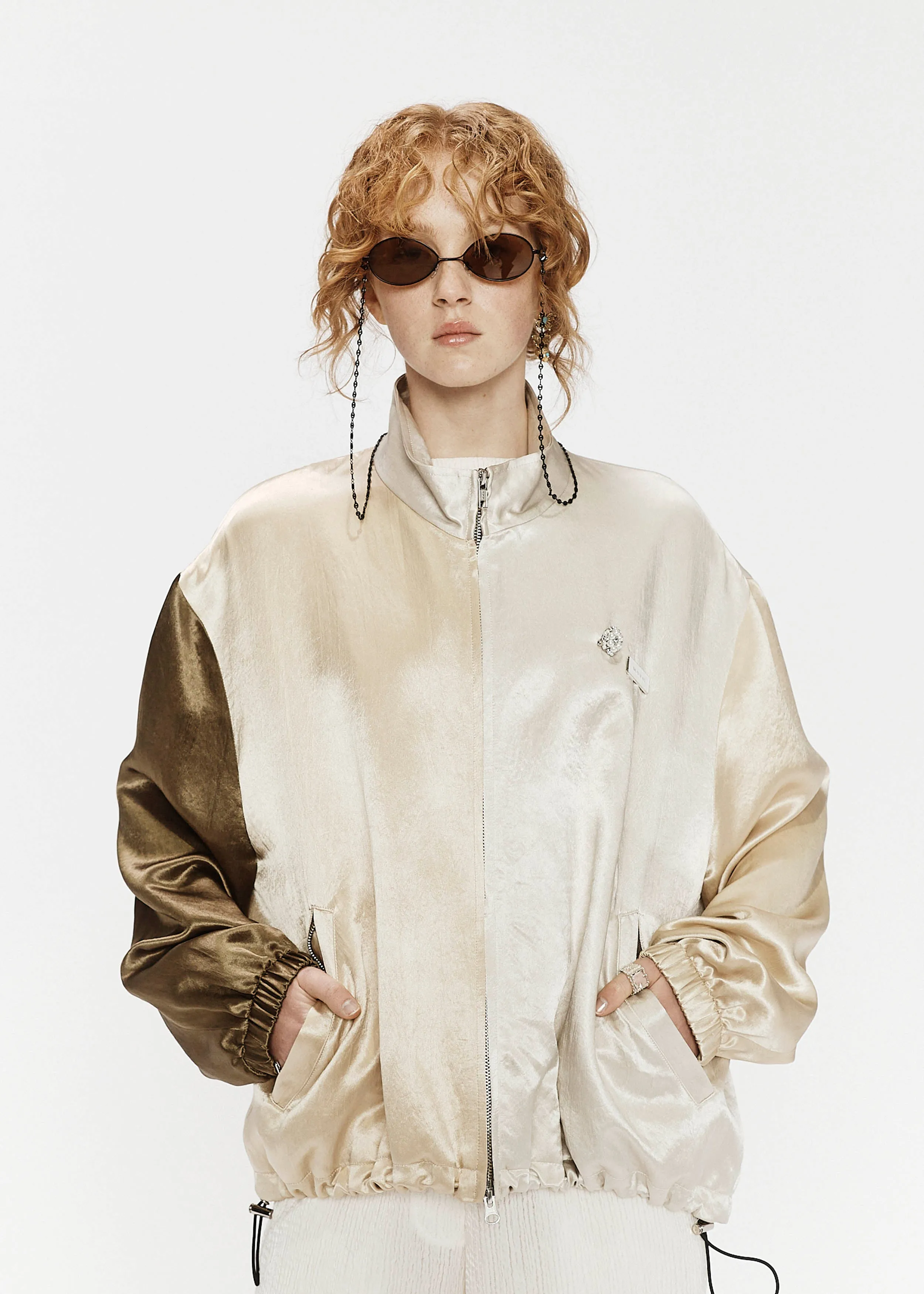 Track Jacket - Satin Drape (Vanilla)
