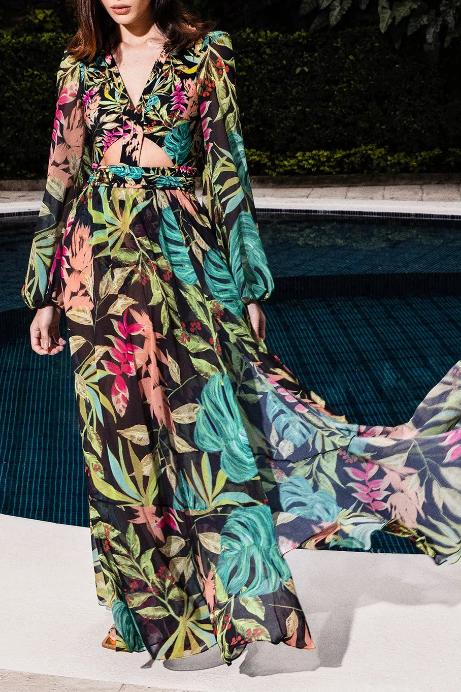 Tropicalia Cutout Maxi Dress