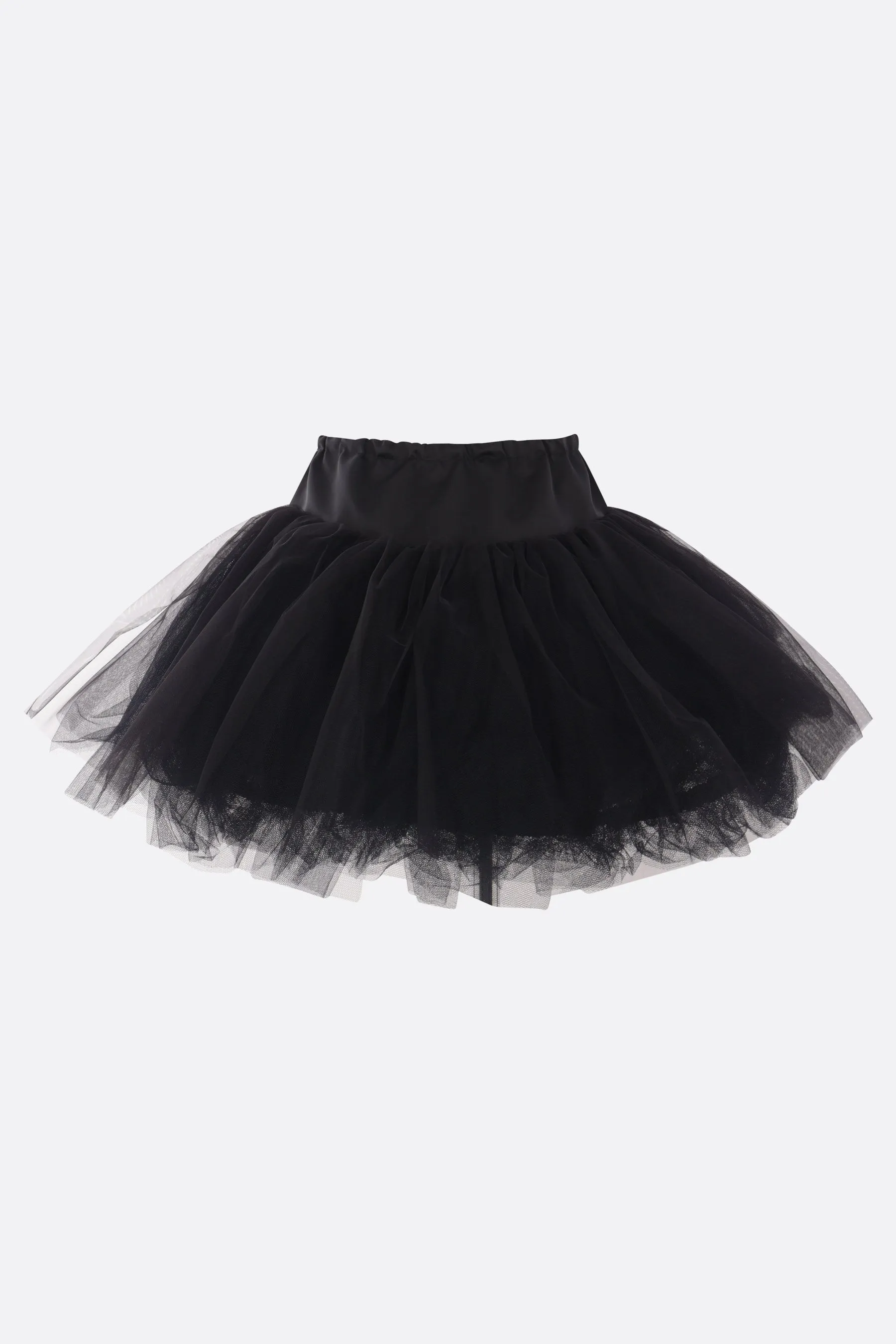 tulle and satin mini skirt