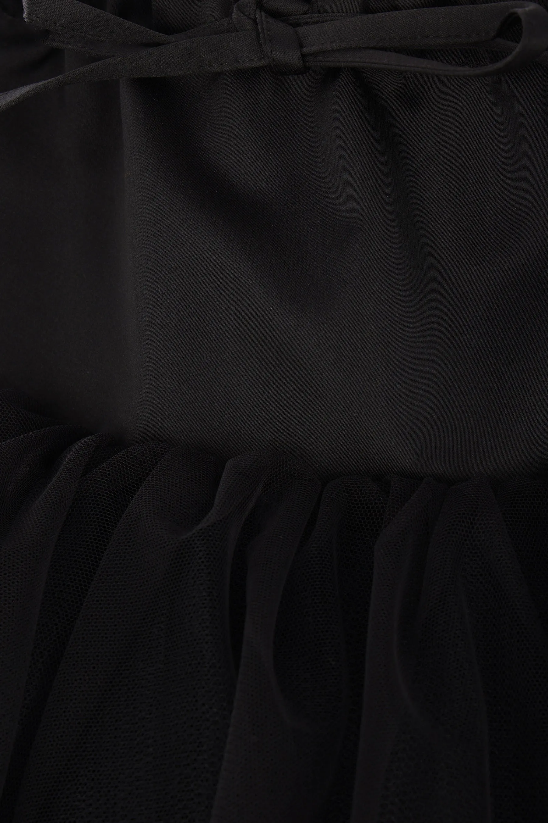 tulle and satin mini skirt