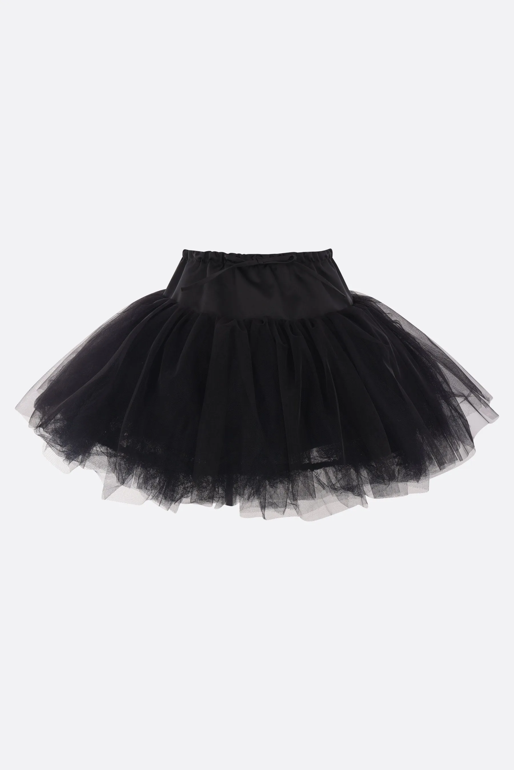tulle and satin mini skirt