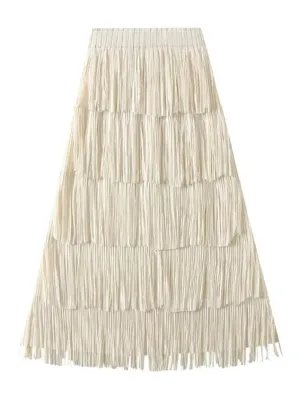 Vanilla layered maxi skirt