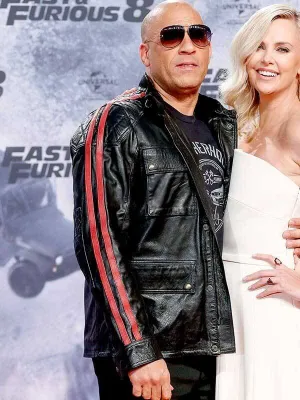 Vin Diesel Black Leather Jacket