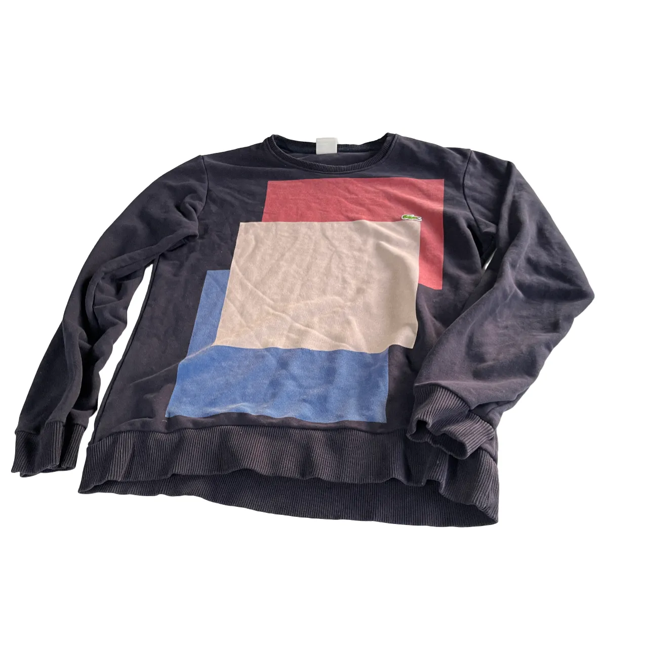 Vintage  small monogram Lacoste Cotton Jumpers & Cardigans for Men jumper-blue L25  W  19 SKU 5143