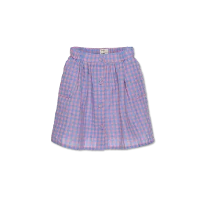 Wander   Wonder Blue/Pink Check Quilted Skirt