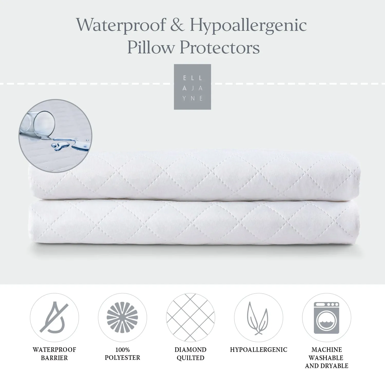 Waterproof Protector Bundle | Waterproof Mattress Protector & Pillow Protector, 3pc