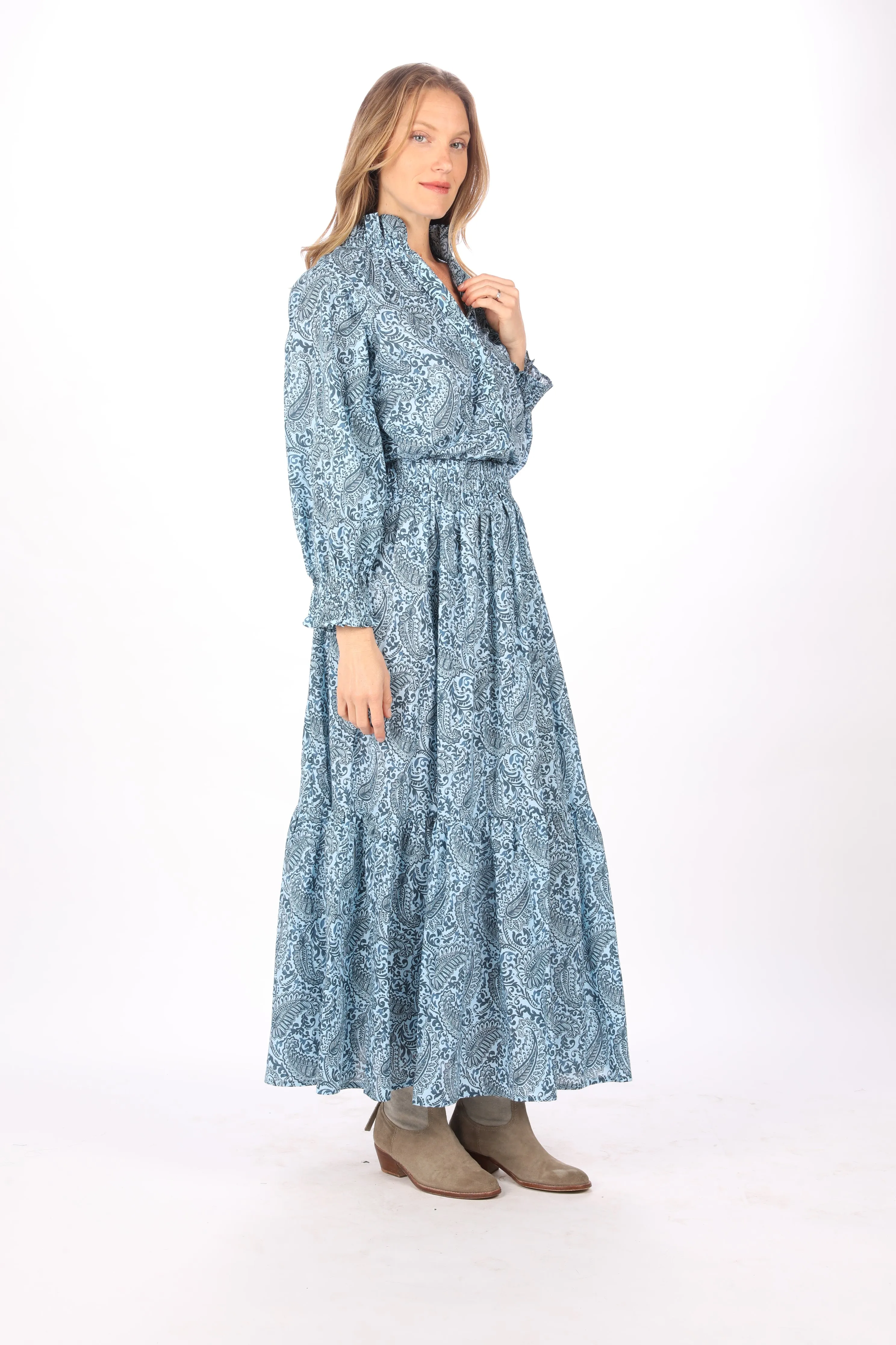 Willow Skirt. Blue Paisley